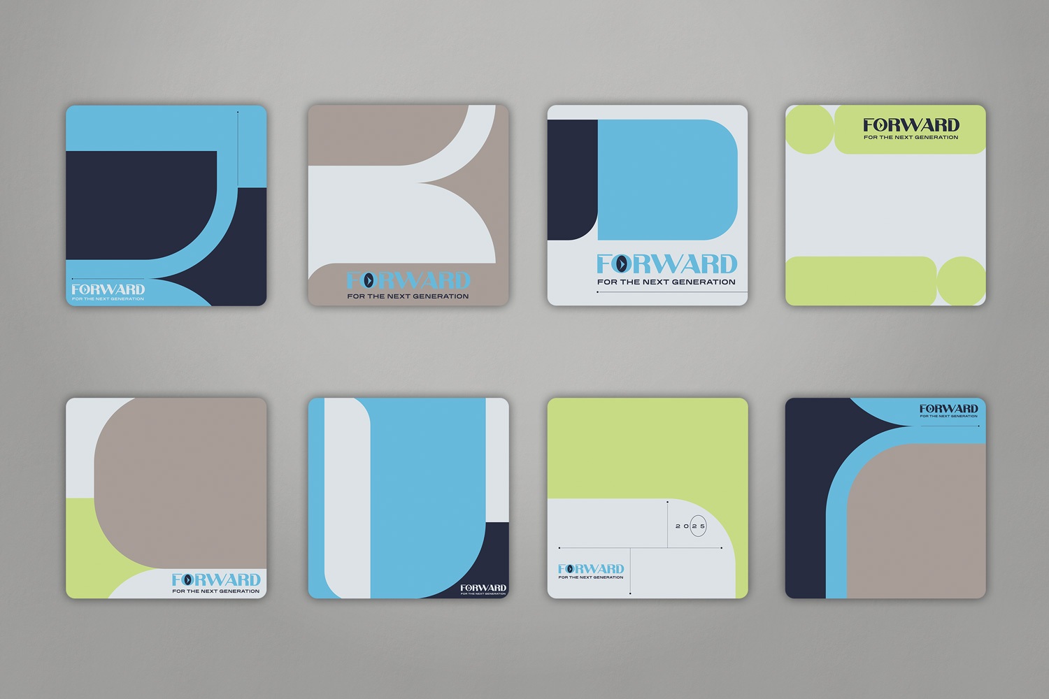 bold bright forward-moving church capital campaign social media post template designs by Abstract Union