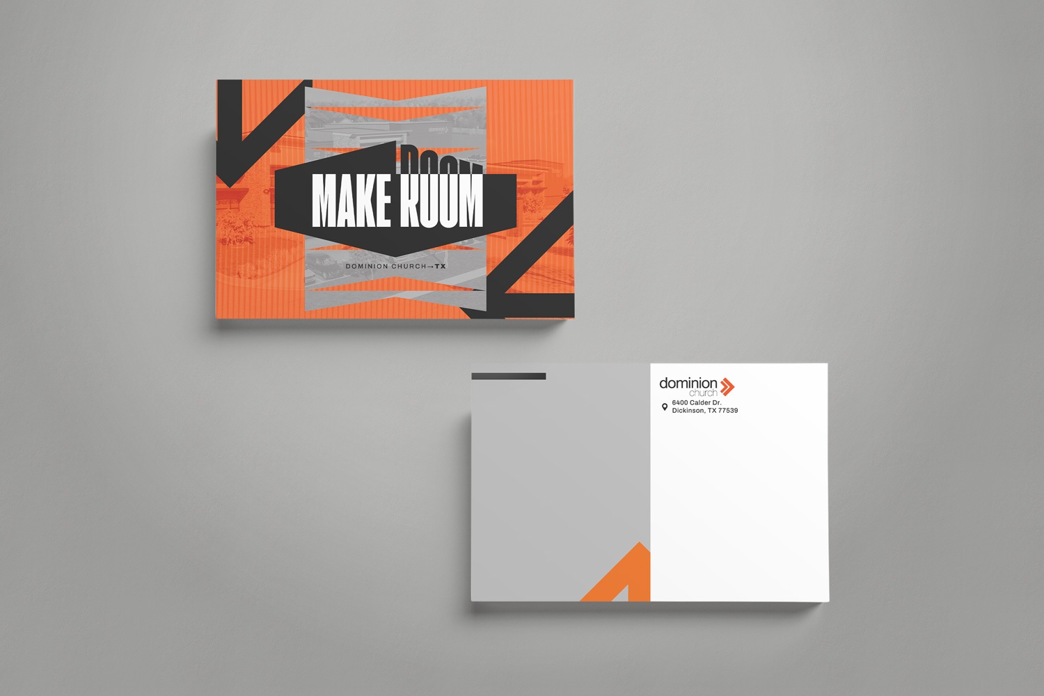 bold modern edgy church capital campaign mail-in postcard design by Abstract Union
