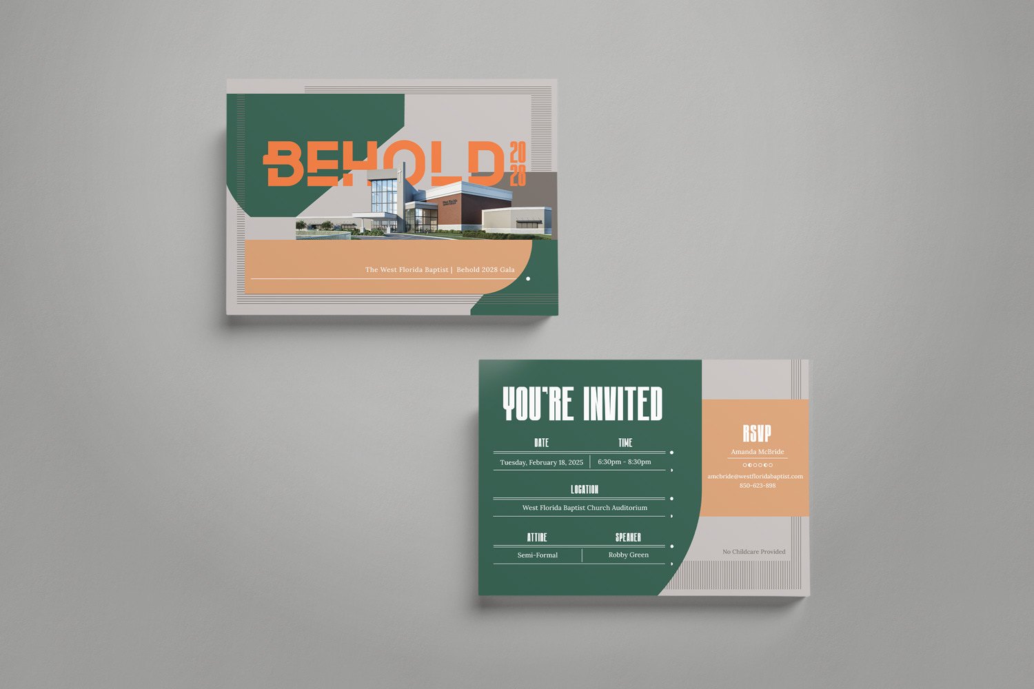 modern bold church capital campaign invitation design by Abstract Union