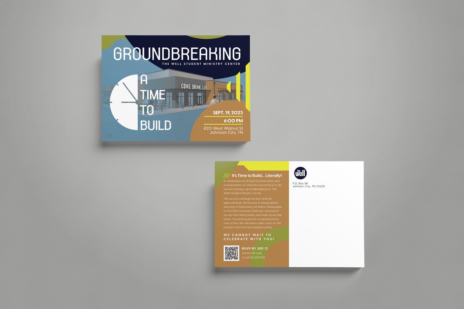 modern nonprofit capital campaign postcard mailer design by Abstract Union