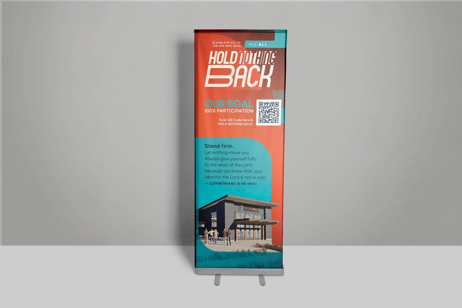 bold modern church capital campaign retractable roll banner design by Abstract Union