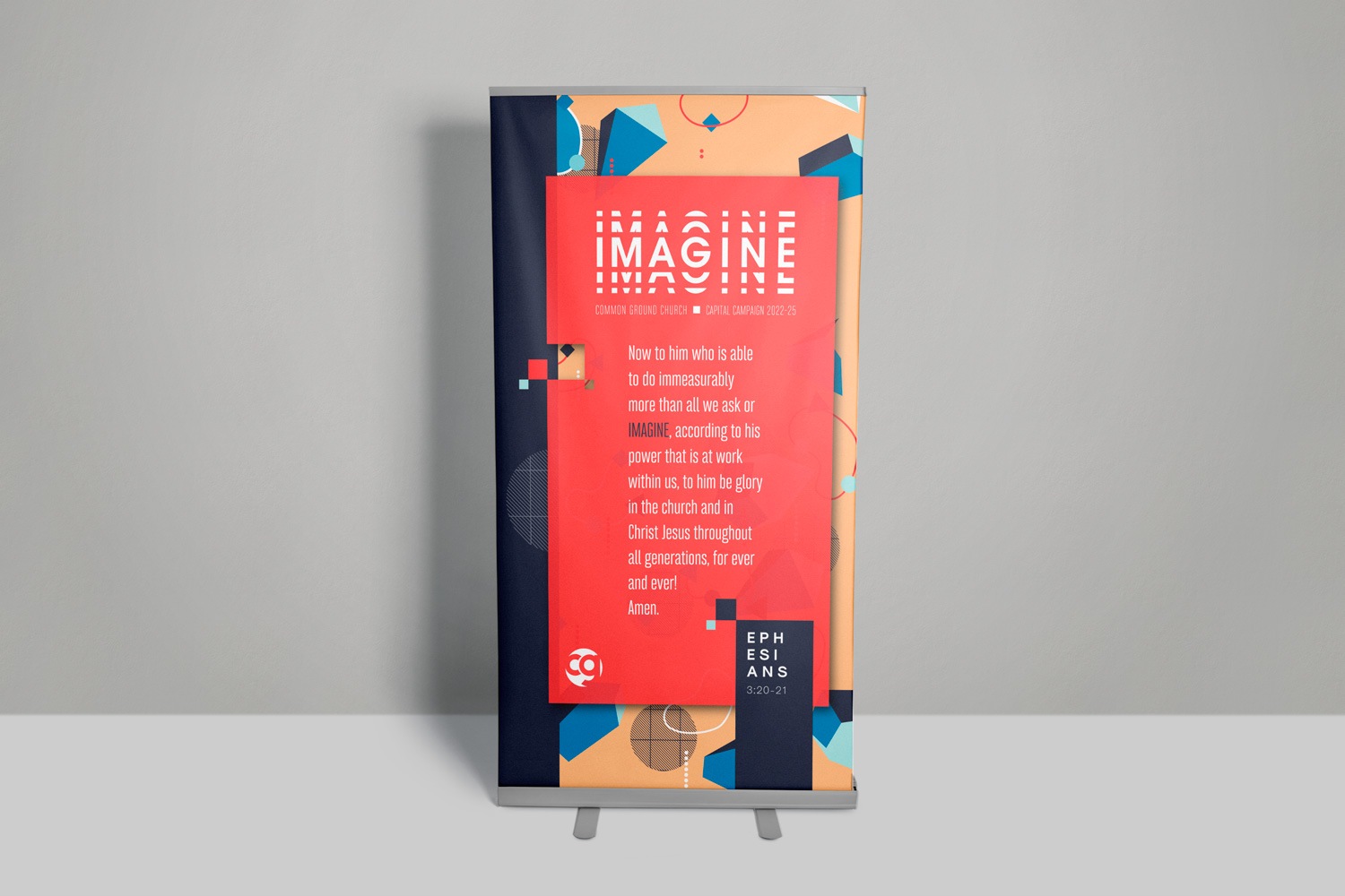 bold church capital campaign retractable roll banner design by Abstract Union