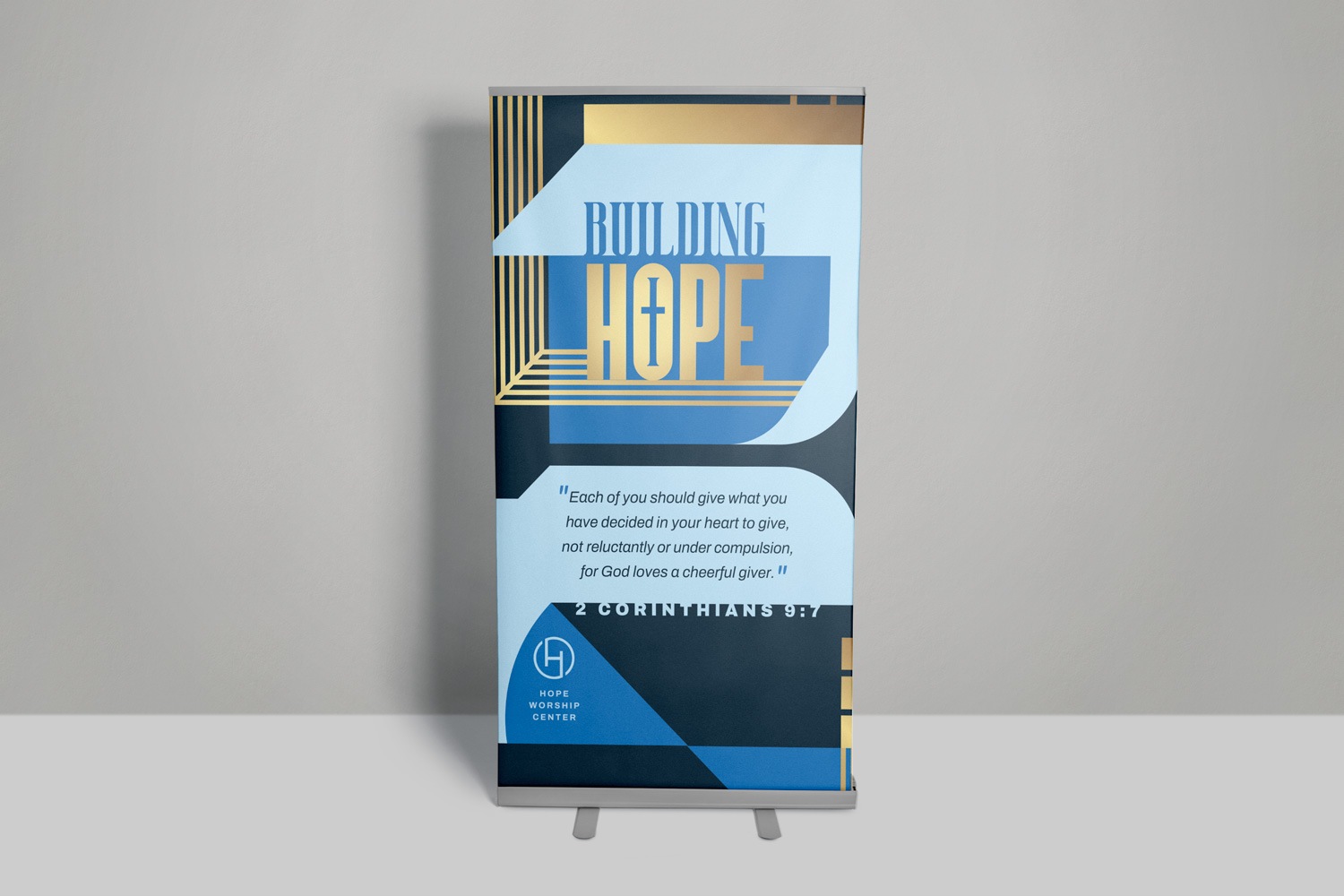 church capital campaign retractable roll banner design by Abstract Union