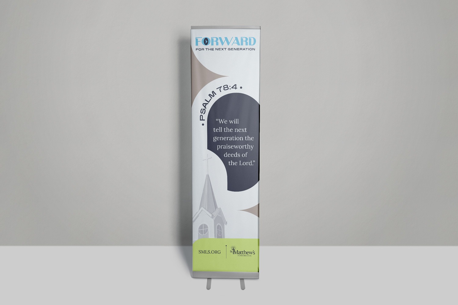 church capital campaign retractable banner design by Abstract Union