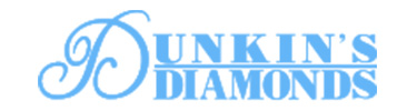 Dunkin's Diamonds brand logo text in blue.