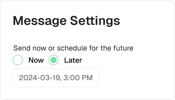 Message Settings