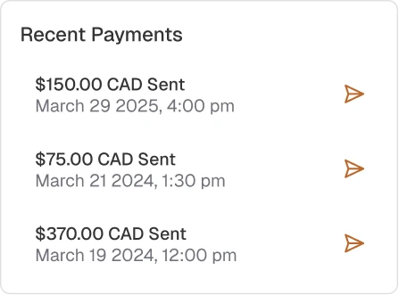 Recent Payments