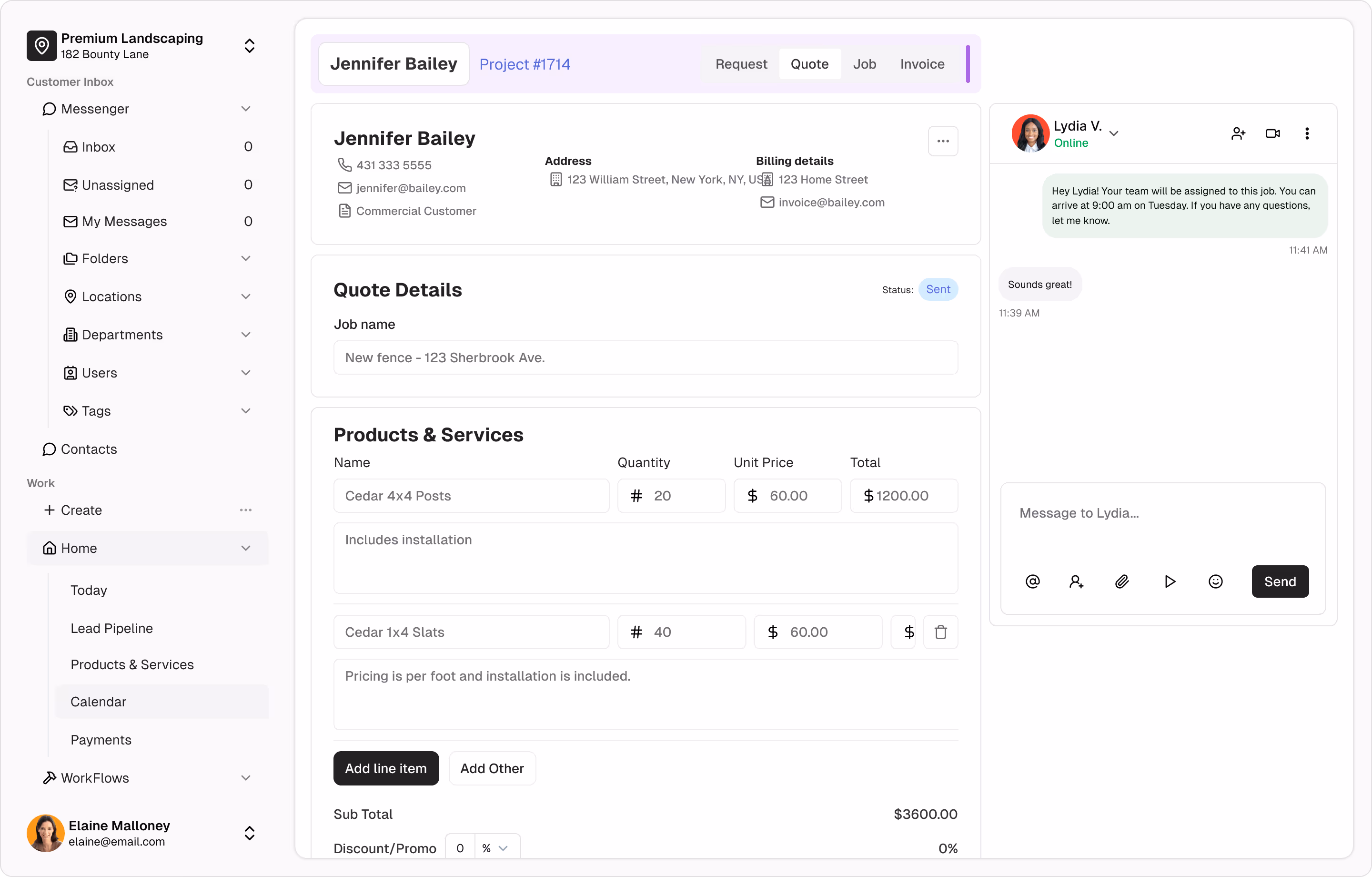 Quotes/Invoicing