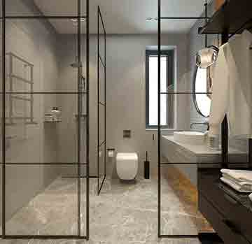 salle de bain marbre
