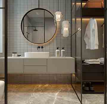 salle de bain marbre