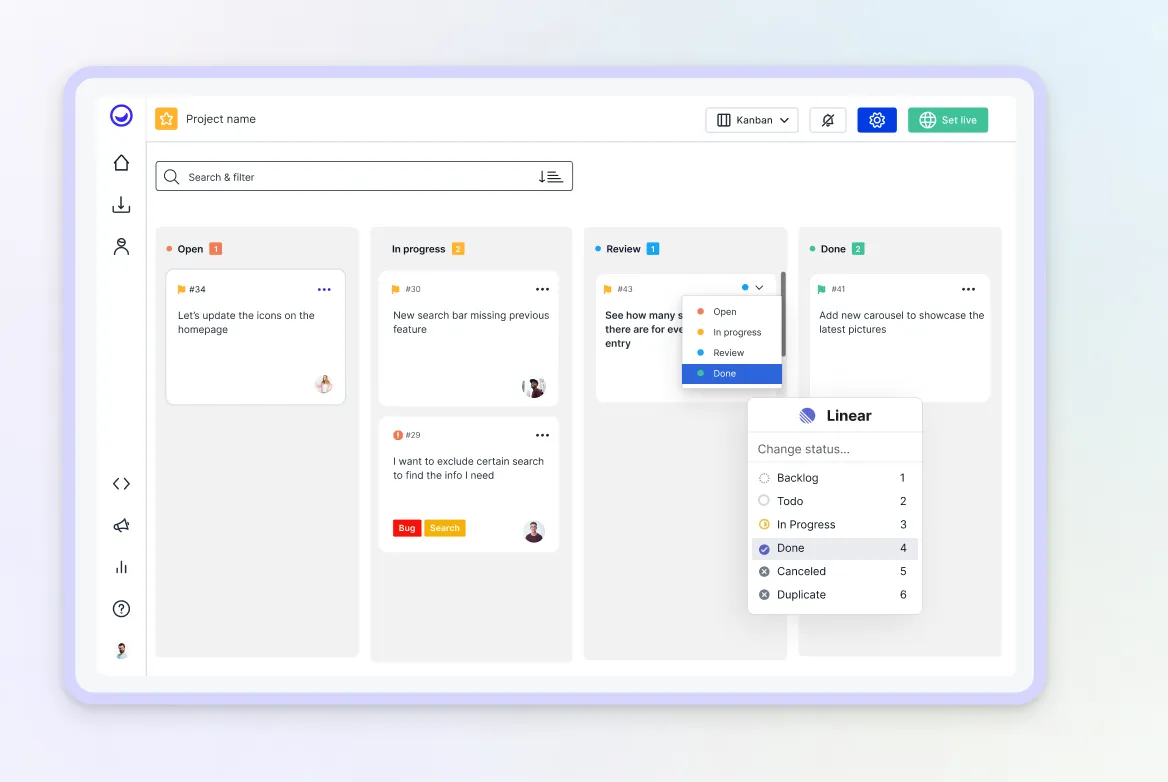 Customer feedback loops by Usersnap and integrations