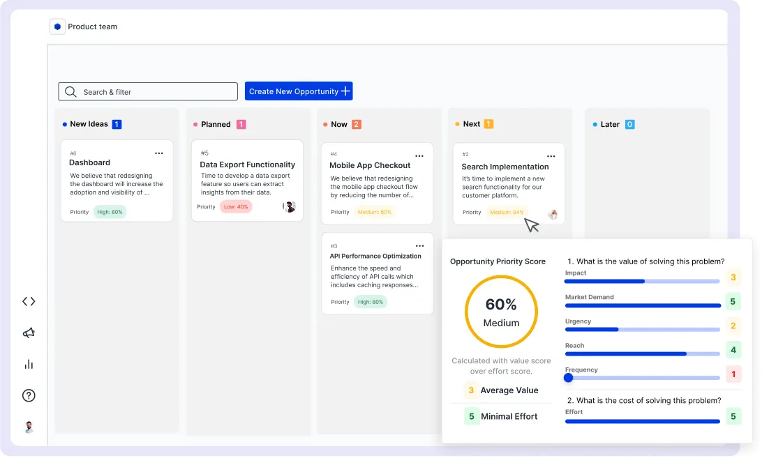 Customer portal to collect community user feedback