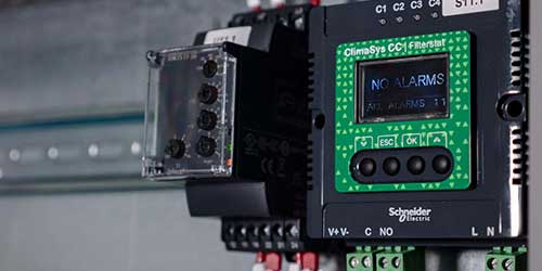 A close up image of a timer relay