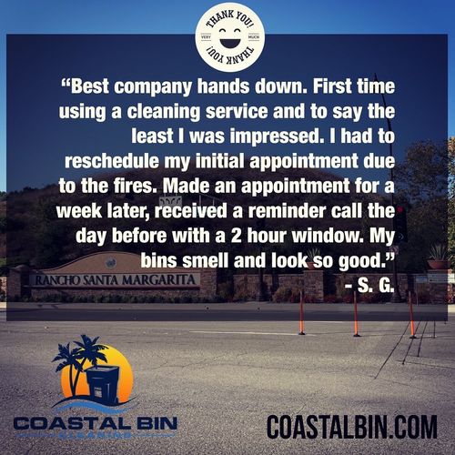 First time service with Coastal Bin Cleaning