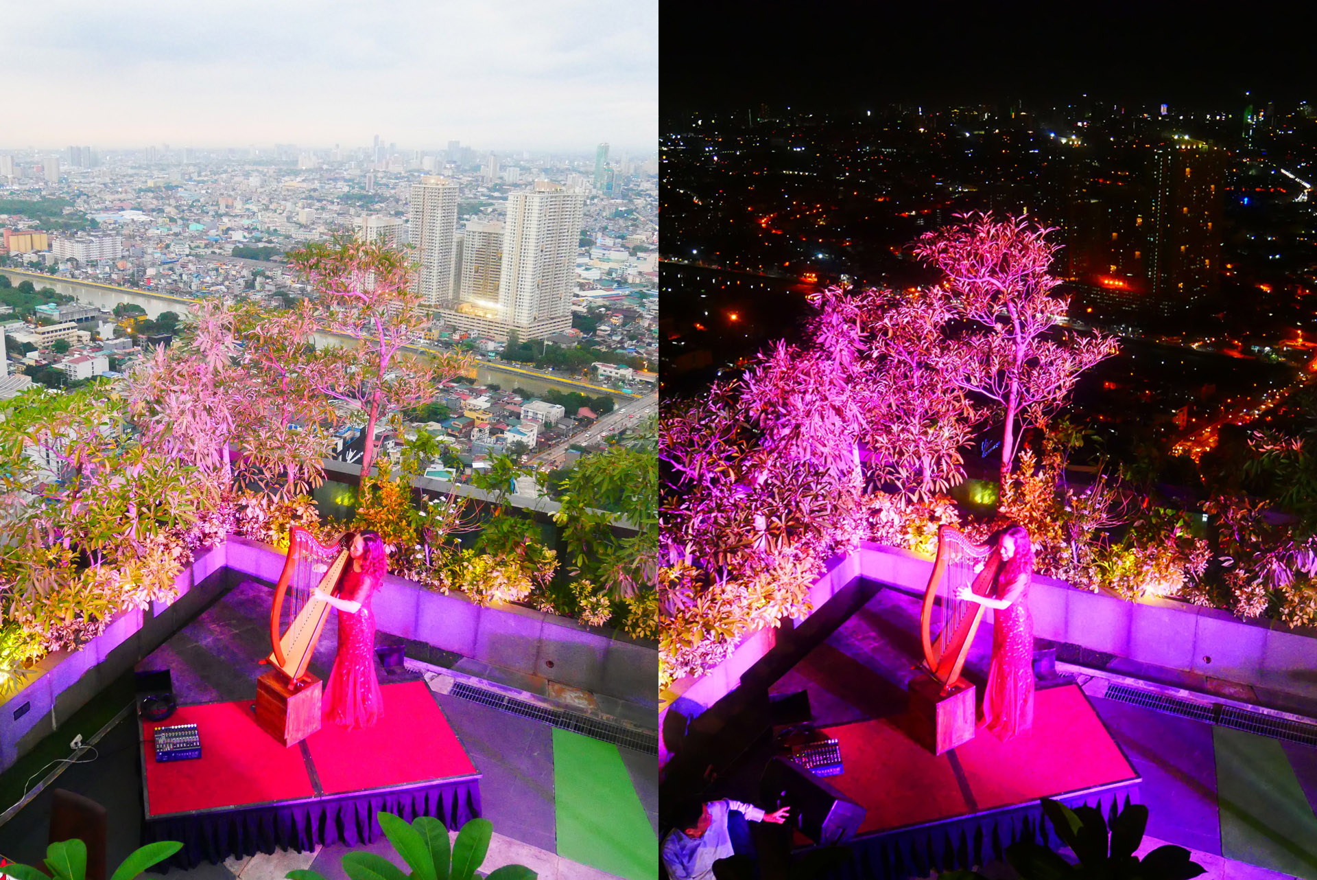 Harp performance at I'm Hotel, Makati City