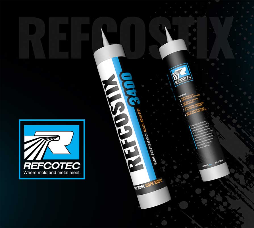 REFCOSTIX 3400 industrial foundry adhesive cartridge for mold sealing and core assembly