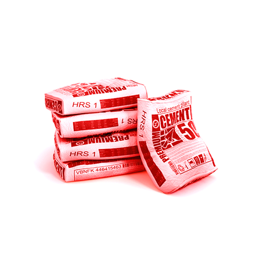 Cement bag with a light red tint to them for mhood design