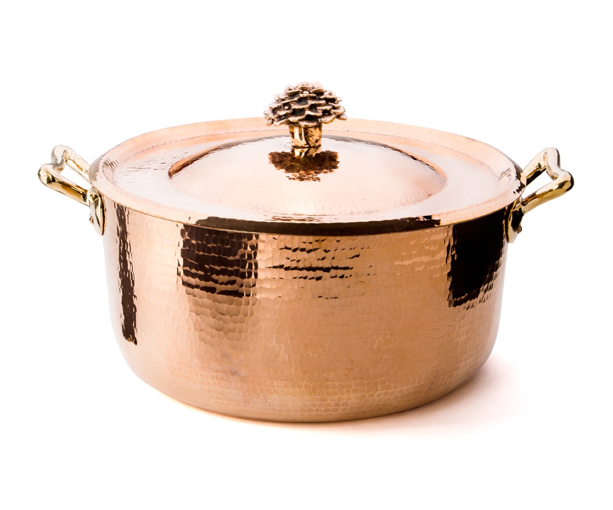 Copper Dutch Oven 10.4 Qt "Flower"