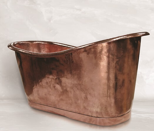 Regina Hammered Copper Bathtub – Custom Freestanding