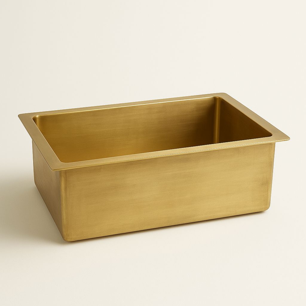 Drop-In Brass Kitchen Sink - FAENZA LARGE