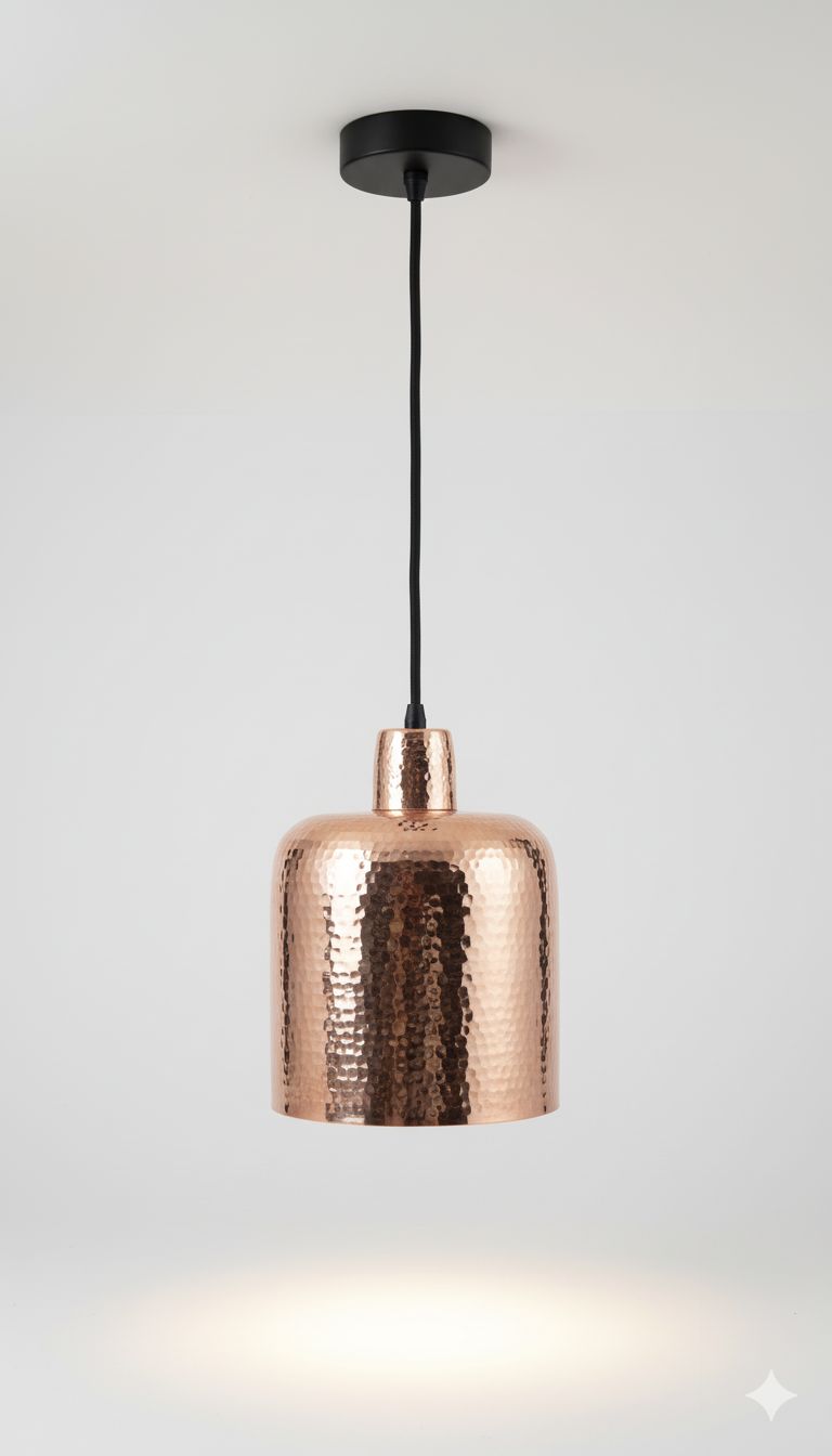 Handmade Hammered Copper Ceiling Lamp – Luxury Artisan Lighting