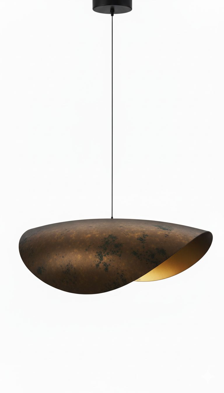 Handcrafted Brass Pendant Light with Vintage Patina – Artisan Lighting