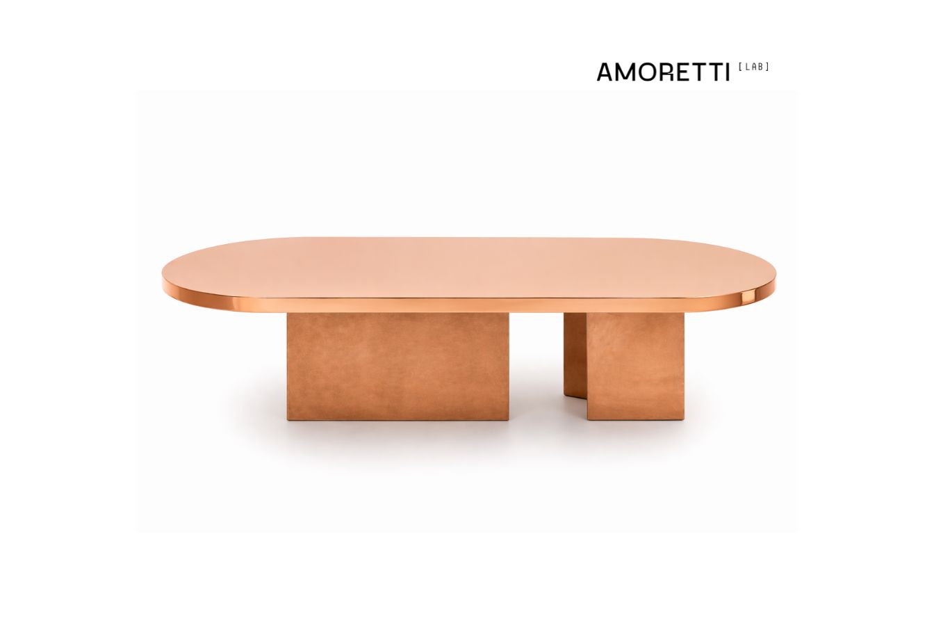 ELIPSIS | Hand-Polished Copper Dining Table AmorettiLAB 