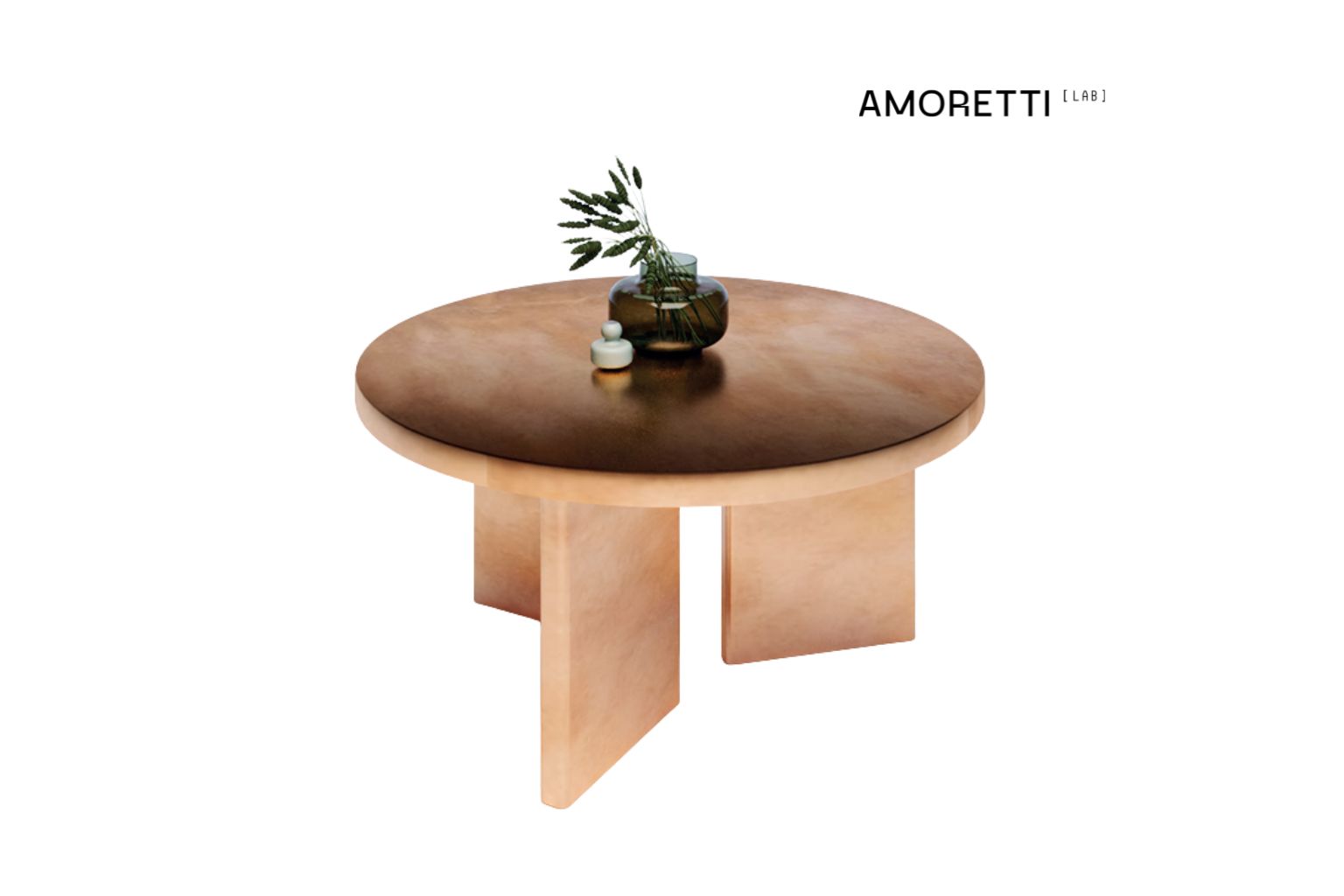 TRINITY | Round Copper Dining Table | AmorettiLAB