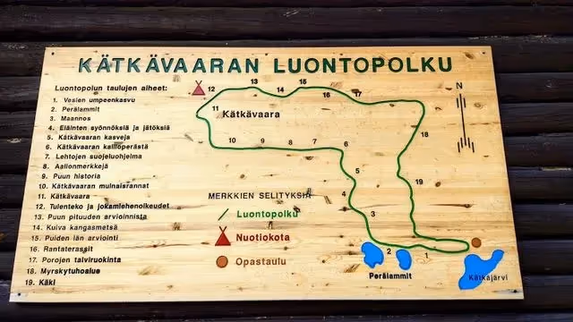 Kätkävaara nature trail map