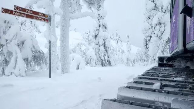Luosto winter train and Amethyst mine adventure