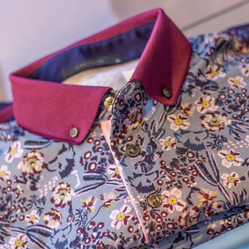 Multicolor abstract print button-up from Bugatchi