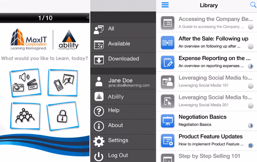 Branded eLearning Mobile App