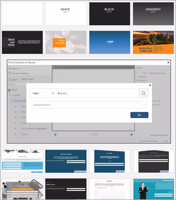 A collage of templates.