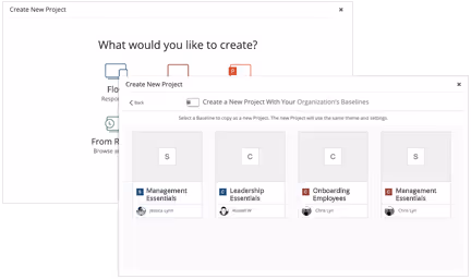 Create a Baseline modal.