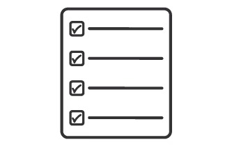 Icon of a checklist.