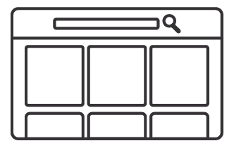 Icon of searching in a knowledge base with results. 