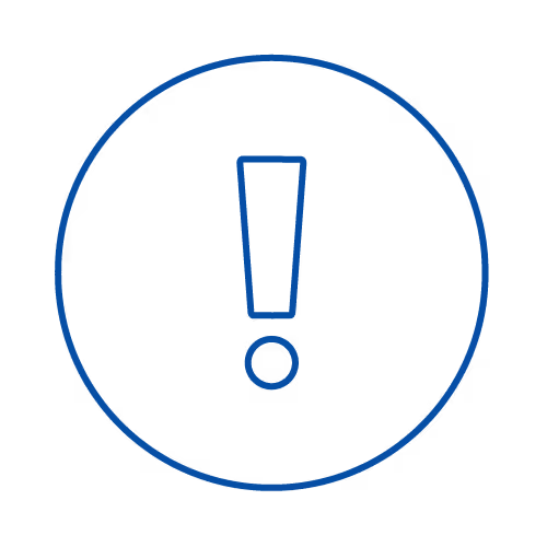 An exclamation icon