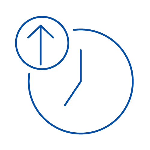 Clock representing status and uptime