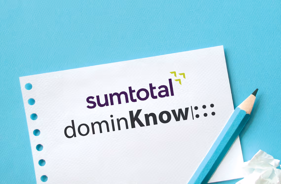 Sumtotal and dominKnow partner banner
