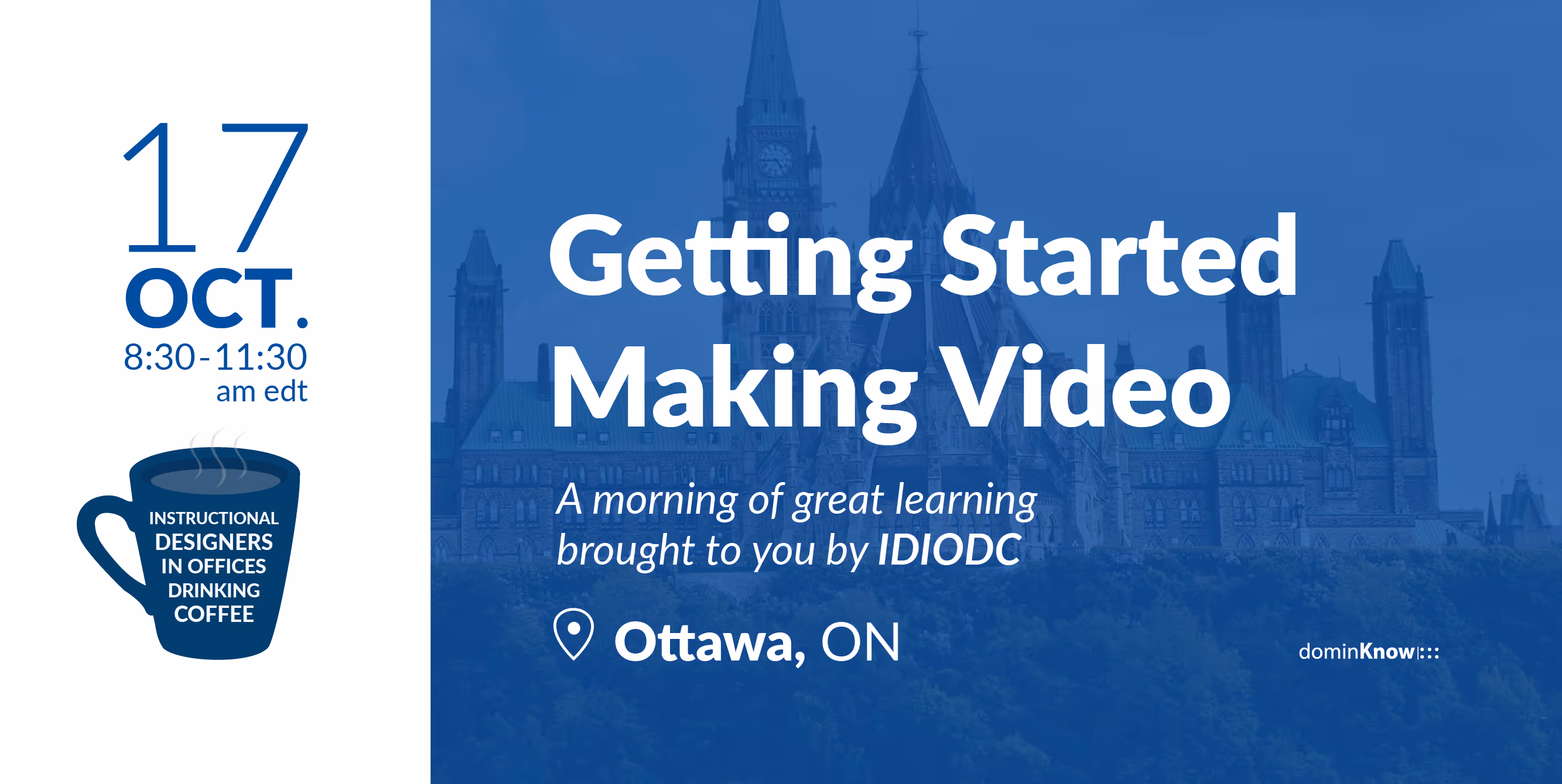 IDIODC hosts it's second Ottawa meetup event, this time around video production for eLearning.