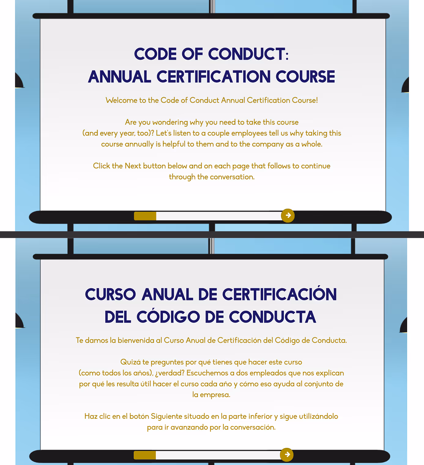 Code of Conduct Translation Screenshots