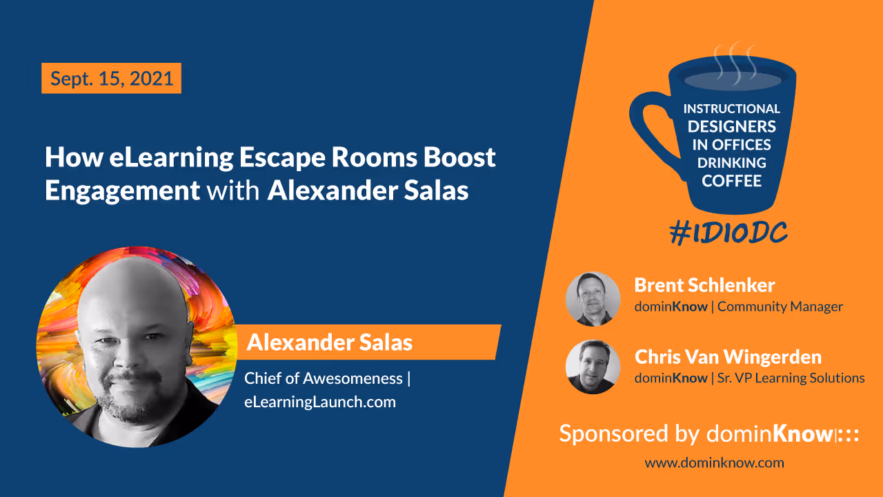 Alexander Salas joins Instructional Designers in Offices Drinking Coffee.