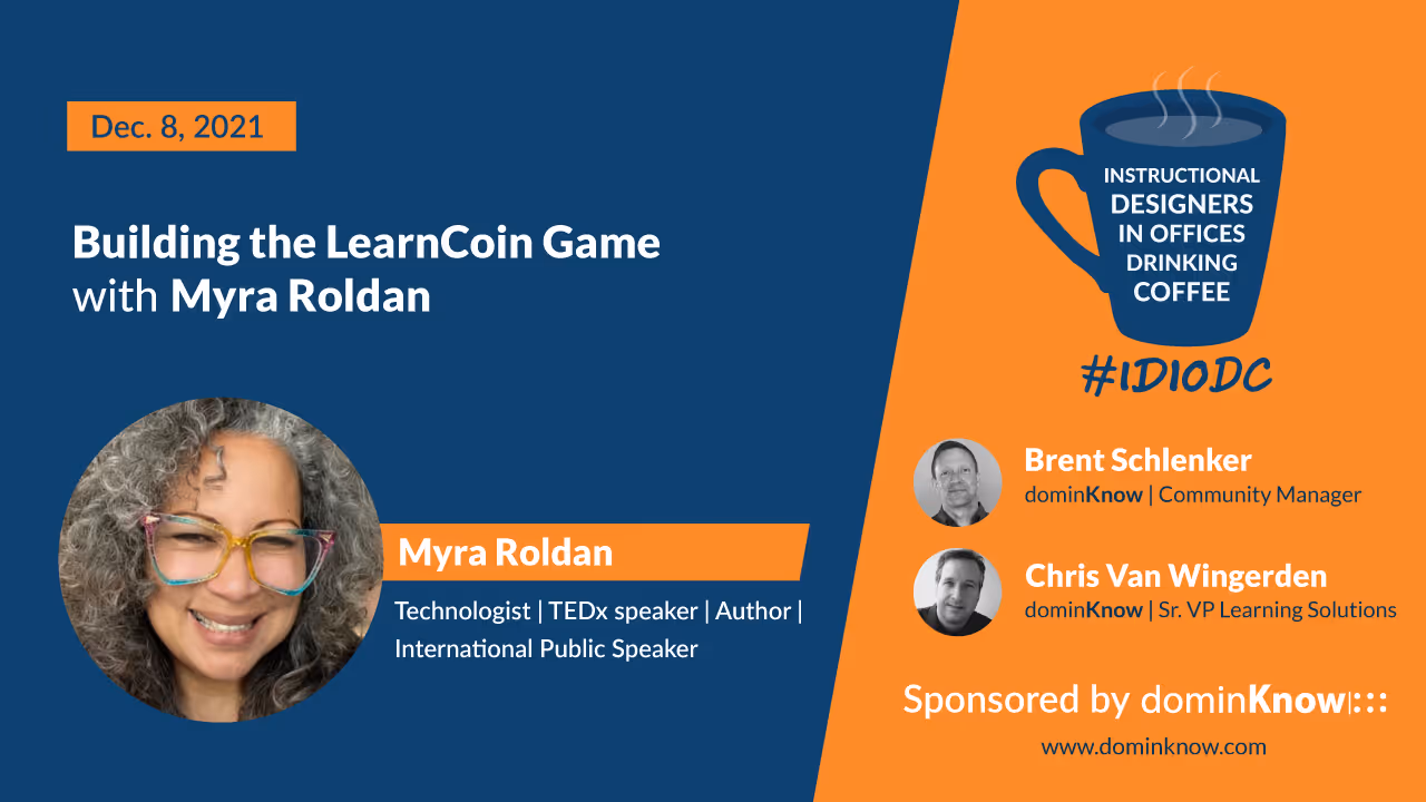 Myra Roldan joins #IDIODC to talk about her LearnCoin Game