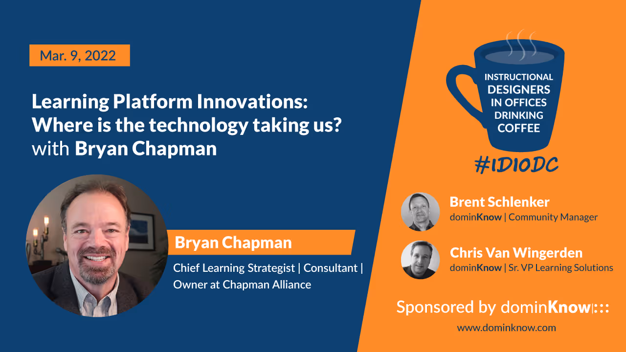 Bryan Chapman joins #IDIODC March 9.