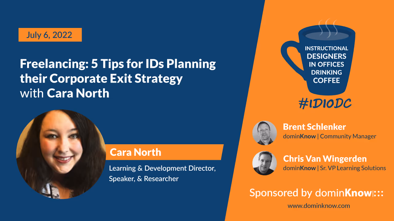 Cara North joined Instruction Designers In Offices Drinking Coffee #IDIODC.