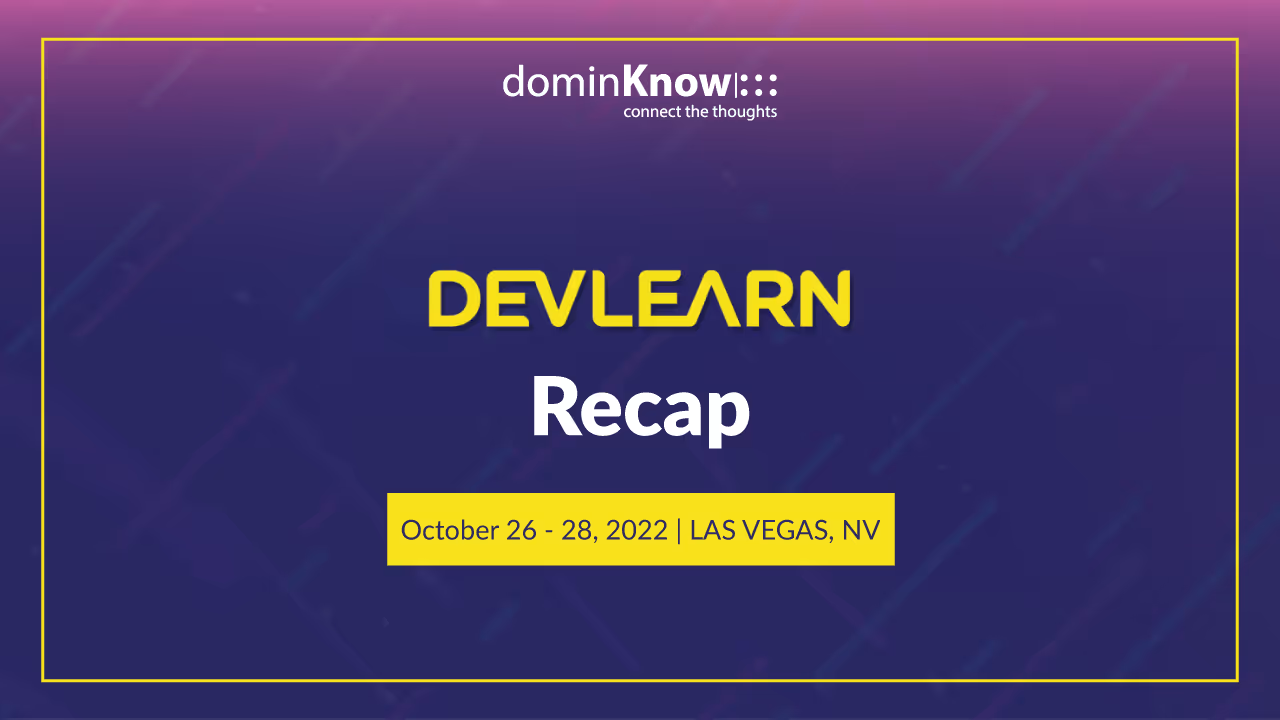 dominKnow exhibits at DevLearn 2022