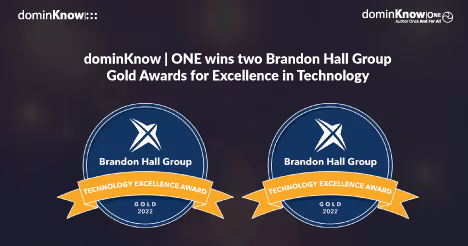 dominKnow wins two Brandon Hall Gold Awards!