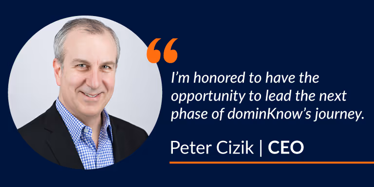 Announcement new CEO Peter Cizik