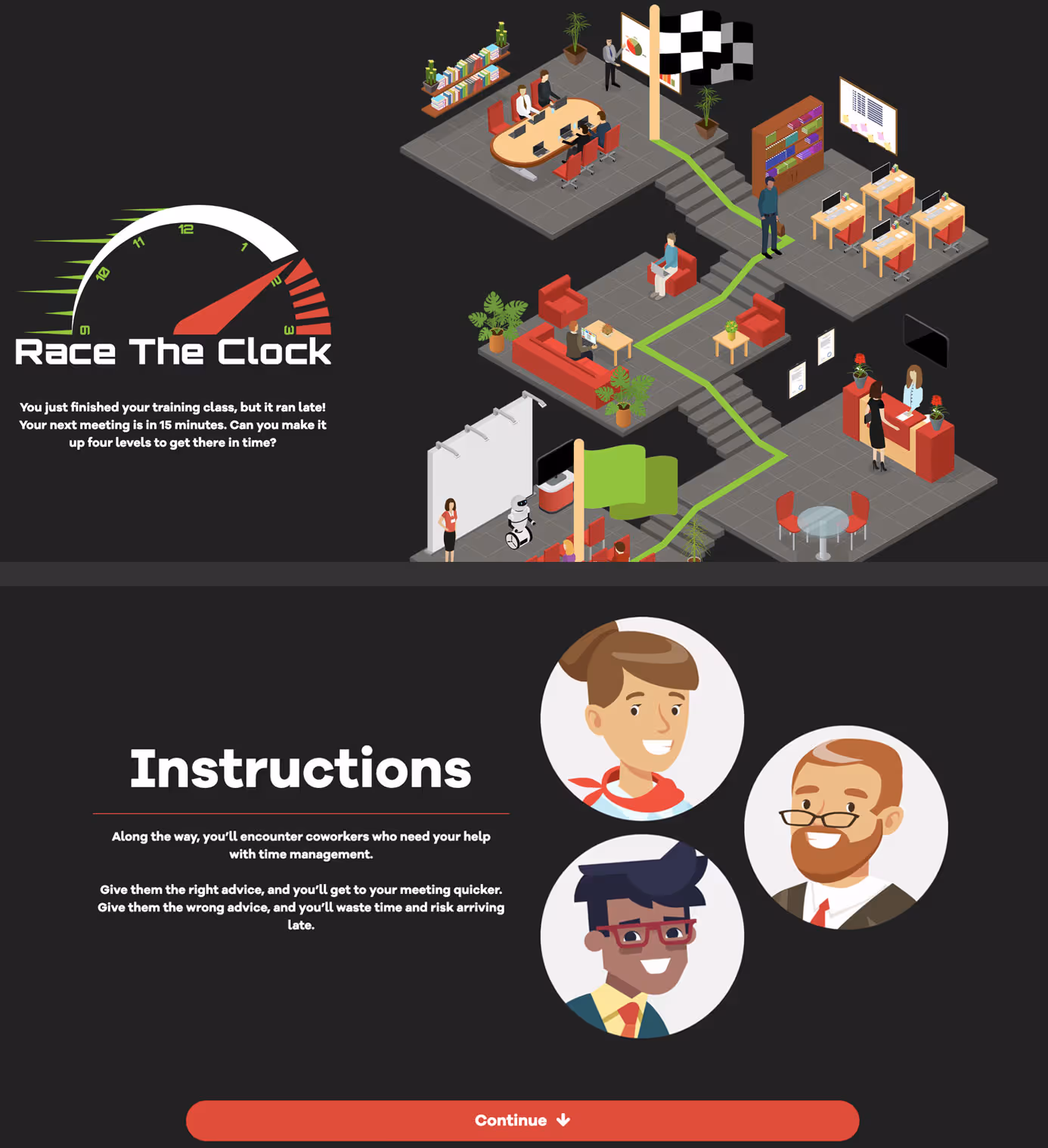 Preview of the Race the Clock sample.