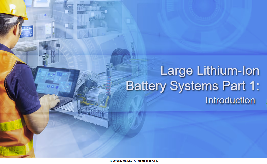 Large Lithium-Ion Battery Systems: Introduction